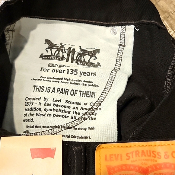 Levi's Strauss 517 Black Bootcut Jeans - Picture 2 of 2